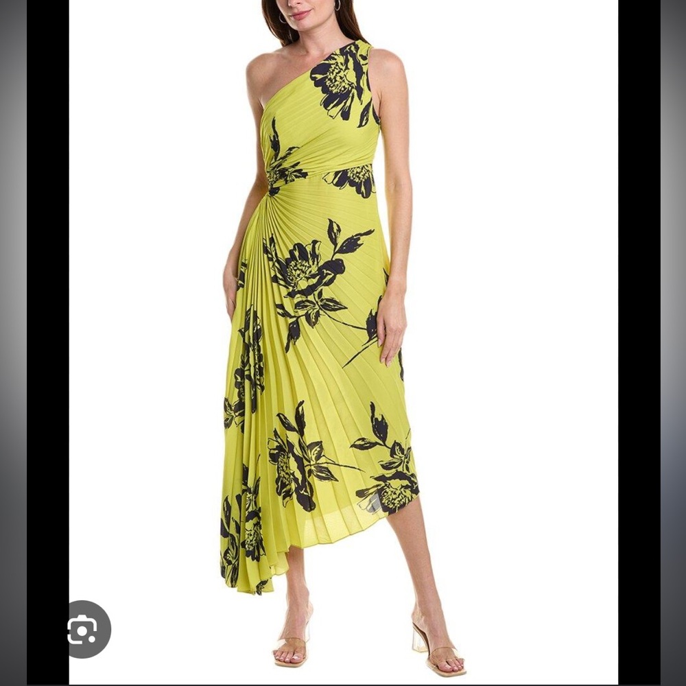 One Shoulder Pleated Dress